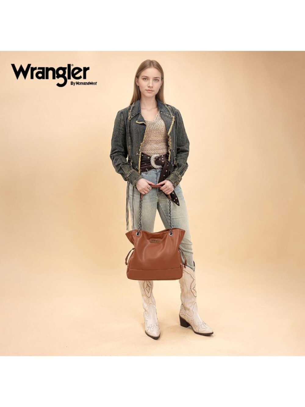 Stylish 2PCS Women's Tote & Drawstring Shoulder Bag Set with Removable Pouch - Picture 7 of 7